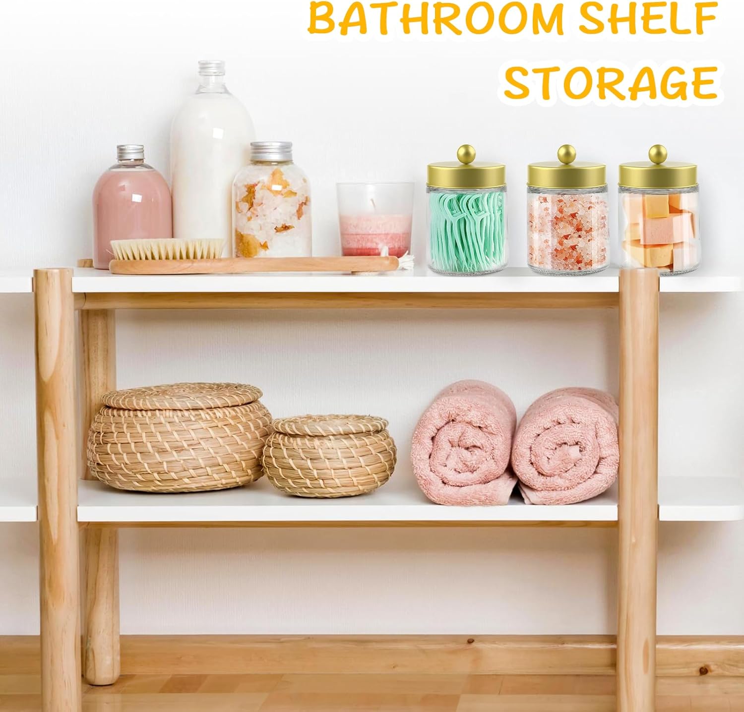 Bath Gold Gems Jar Tonic Holder