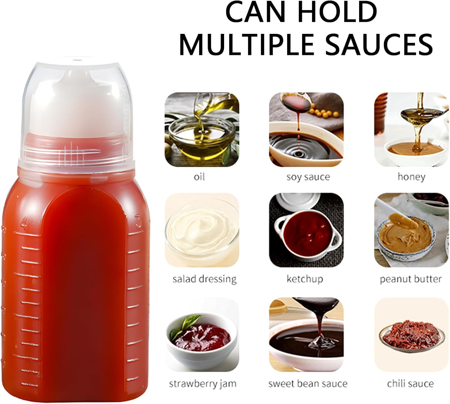 Squeeze Bottle Set for Salad BBQ and More