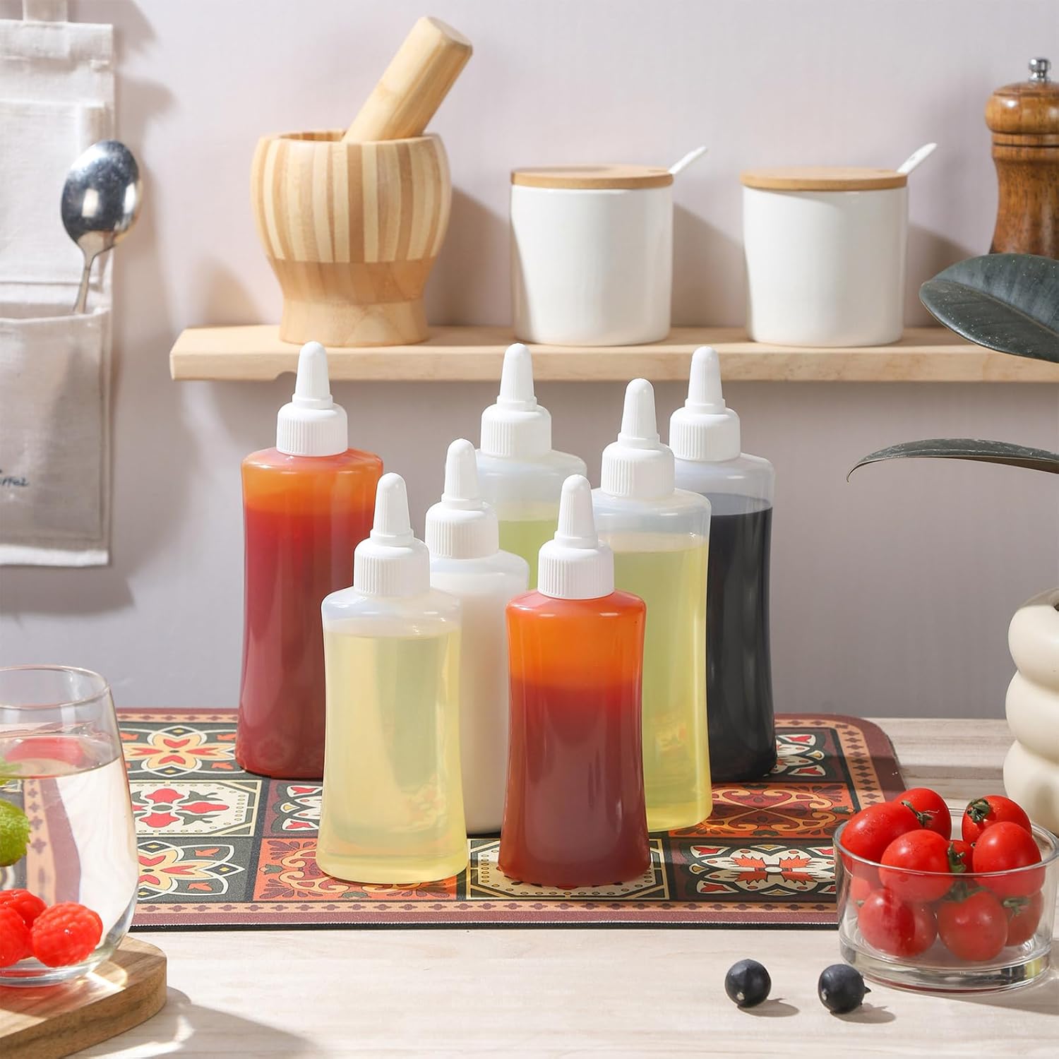 6-Piece Laughing Cow Squeeze Bottle Set