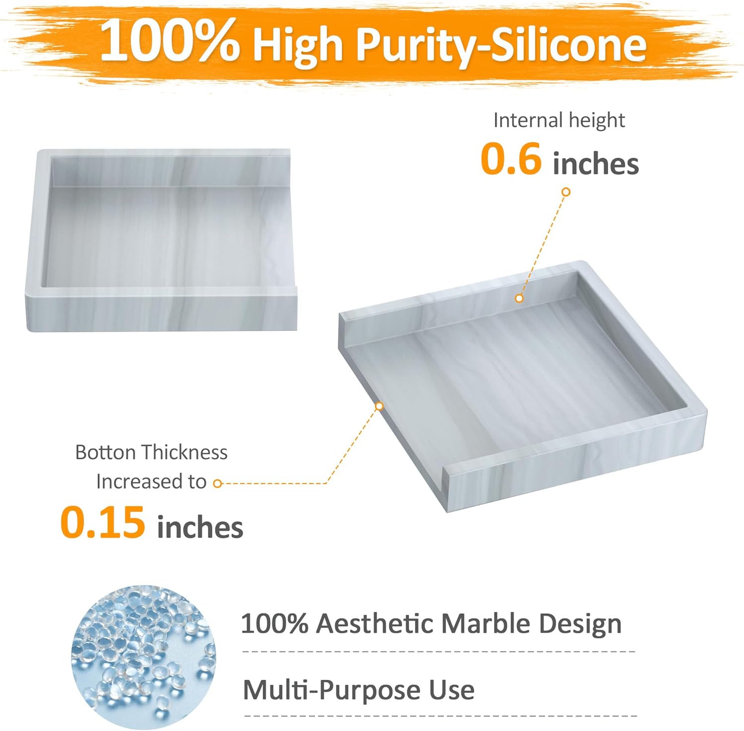 Shatterproof Silicone Toilet Tank Trays for Bathrooms