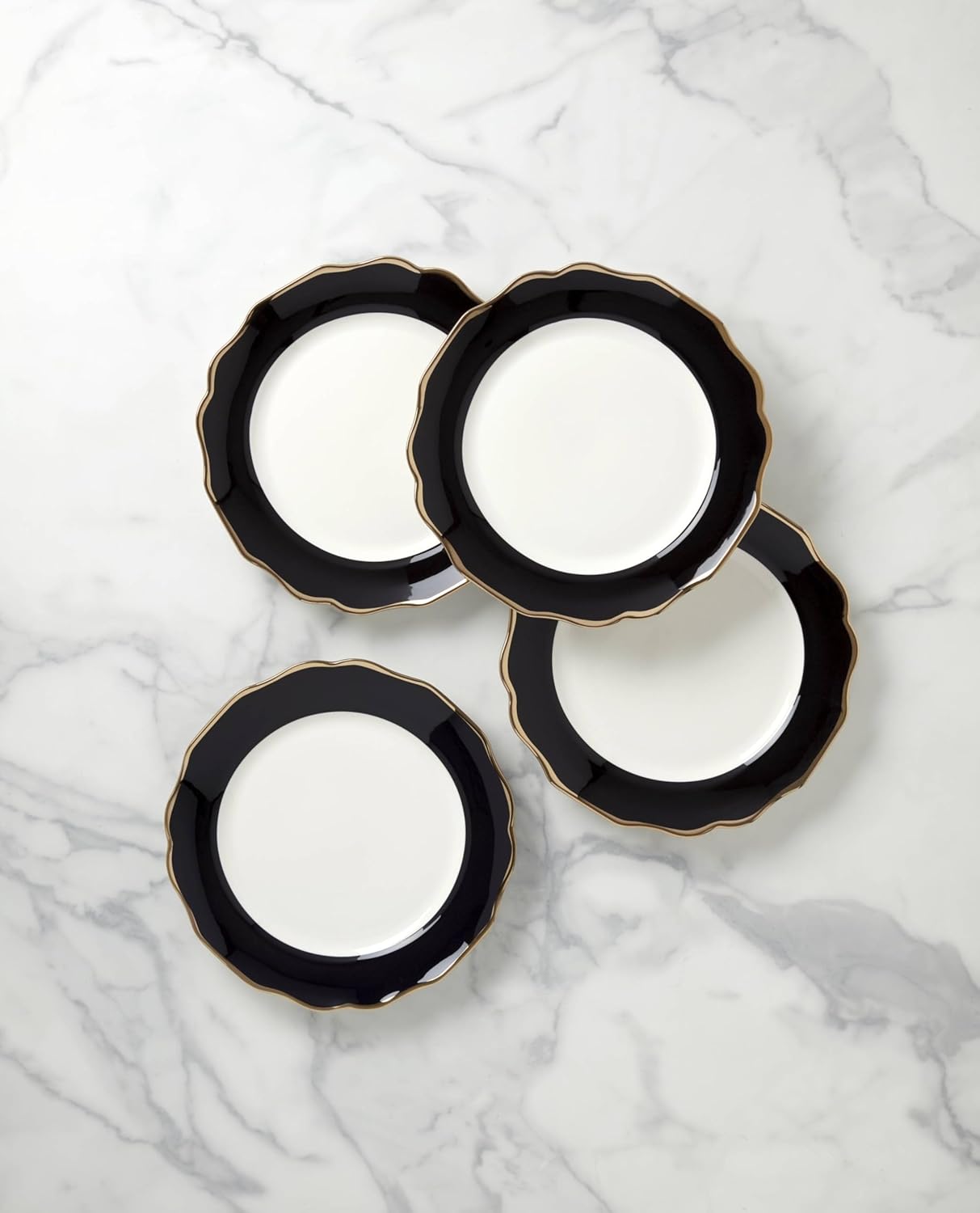 Elegant 4-Plate Set Black