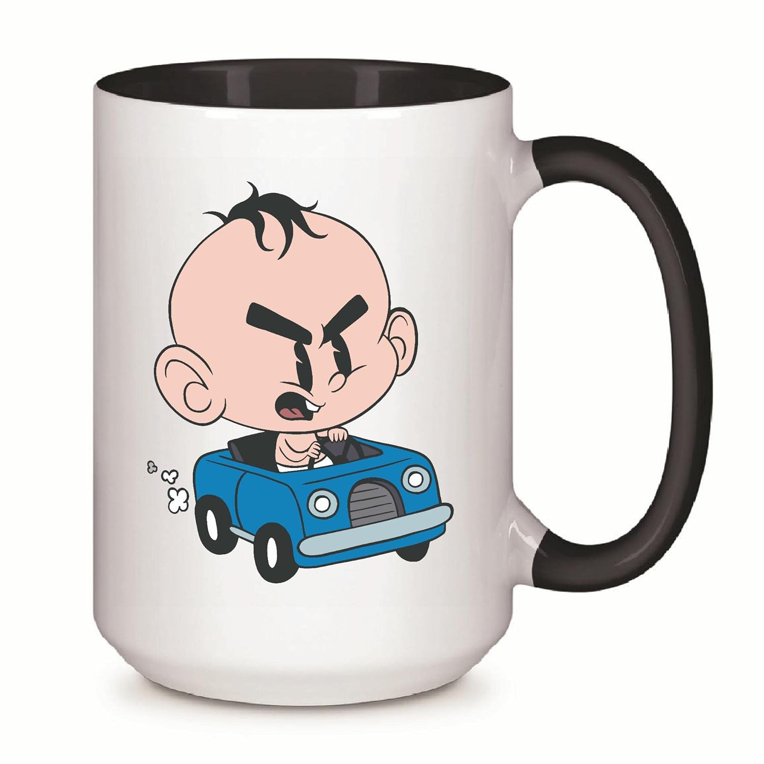 Surprise Toddler mug with Angry Baby Car