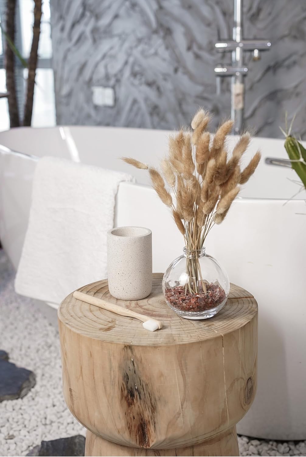 Concrete Tumbler Set 2-Pack Stylish Design for Bath Kitchen