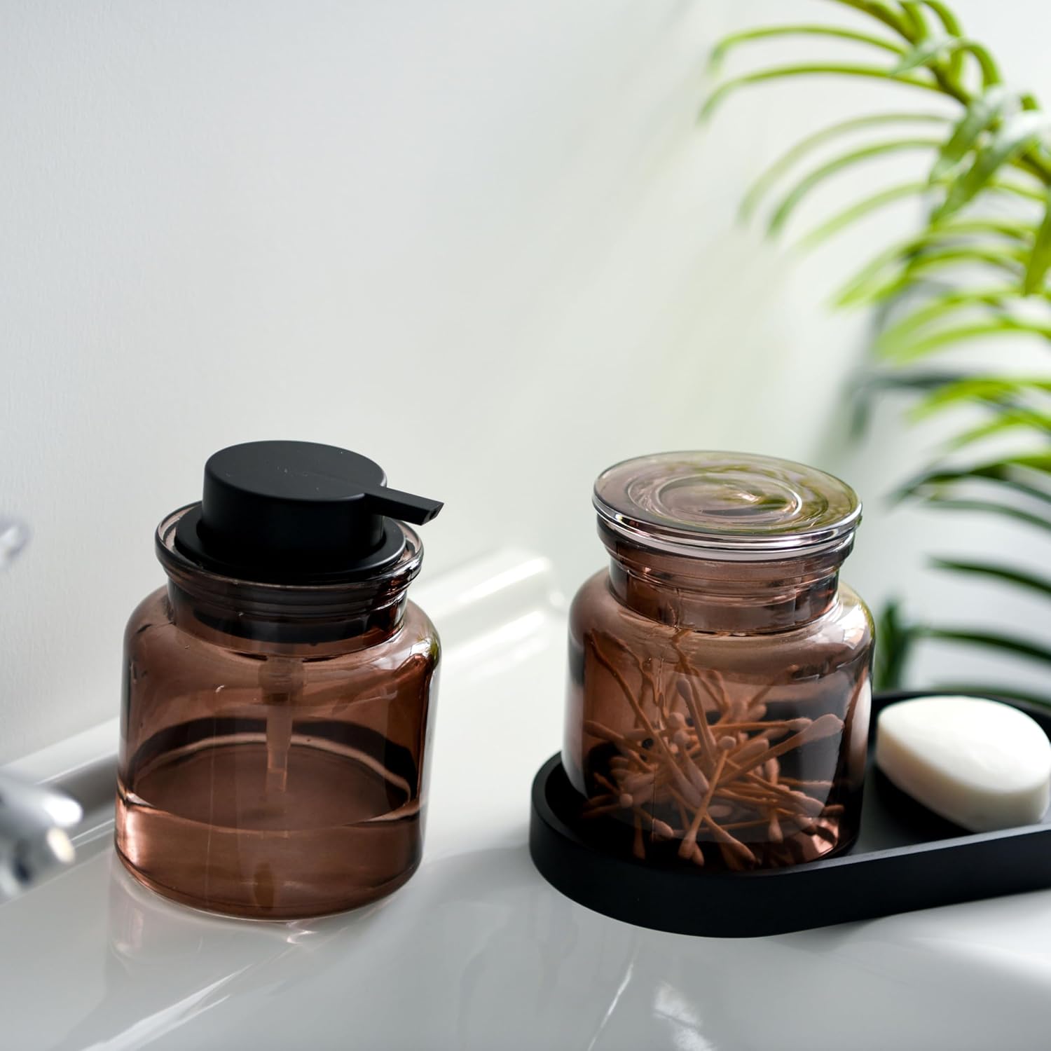 Elegant Black Resin Vanity Tray