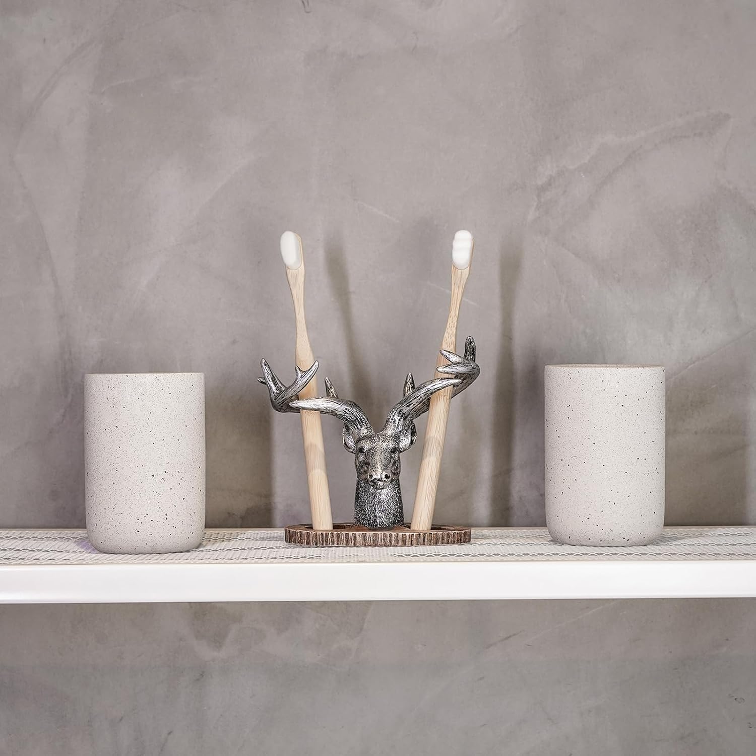 Concrete Tumbler Set 2-Pack Stylish Design for Bath Kitchen