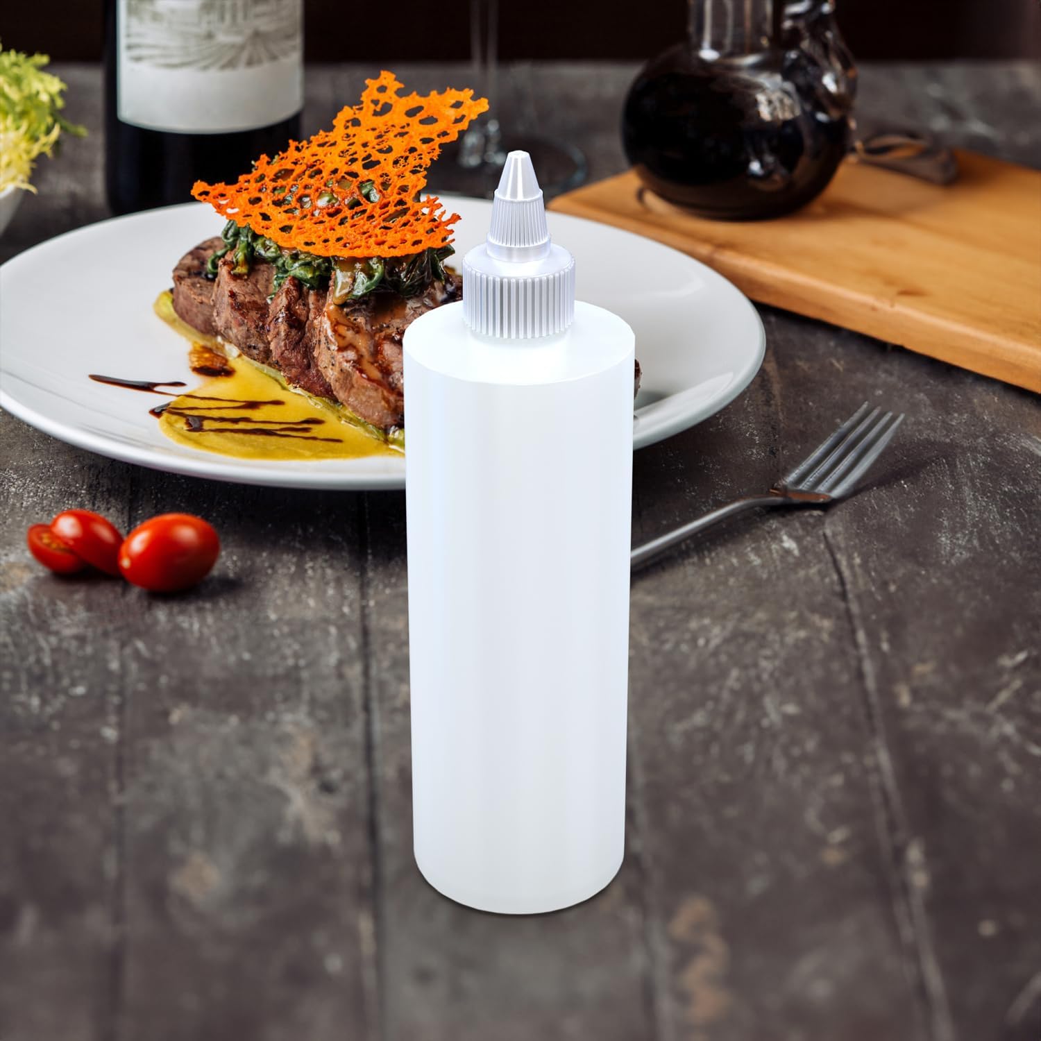 BRIGHTFROM 8 oz Condiment Squeeze Bottles 2 pack