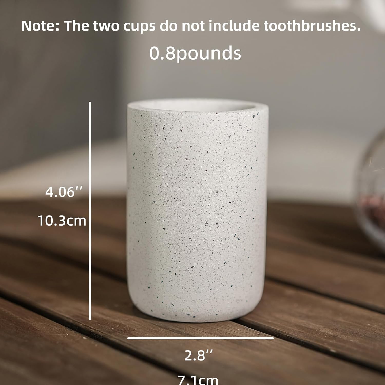 Concrete Tumbler Set 2-Pack Stylish Design for Bath Kitchen