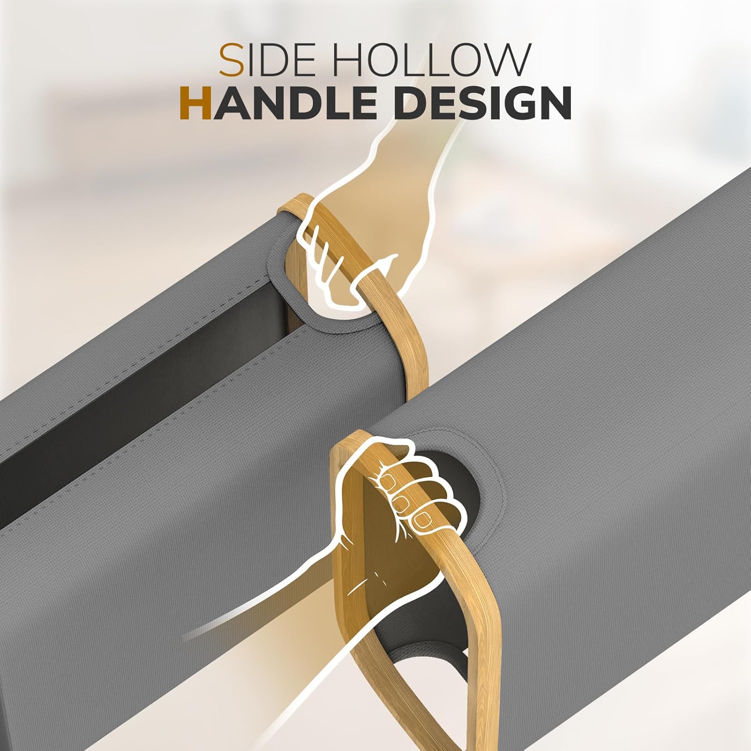 Compact Bamboo Toilet Paper Holder
