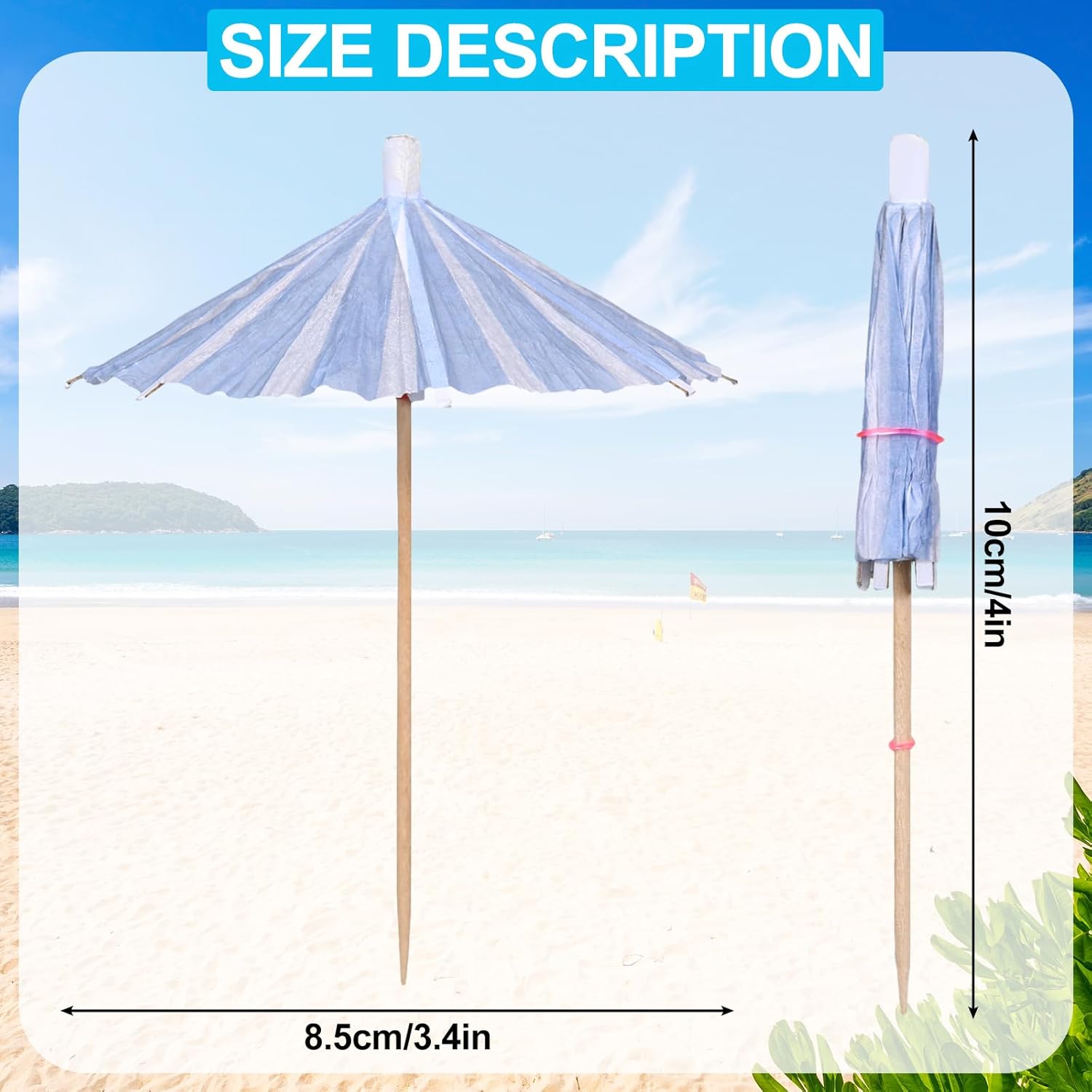 Cocktail Picks for Drinks 150 Pieces tropical umbrella pick set