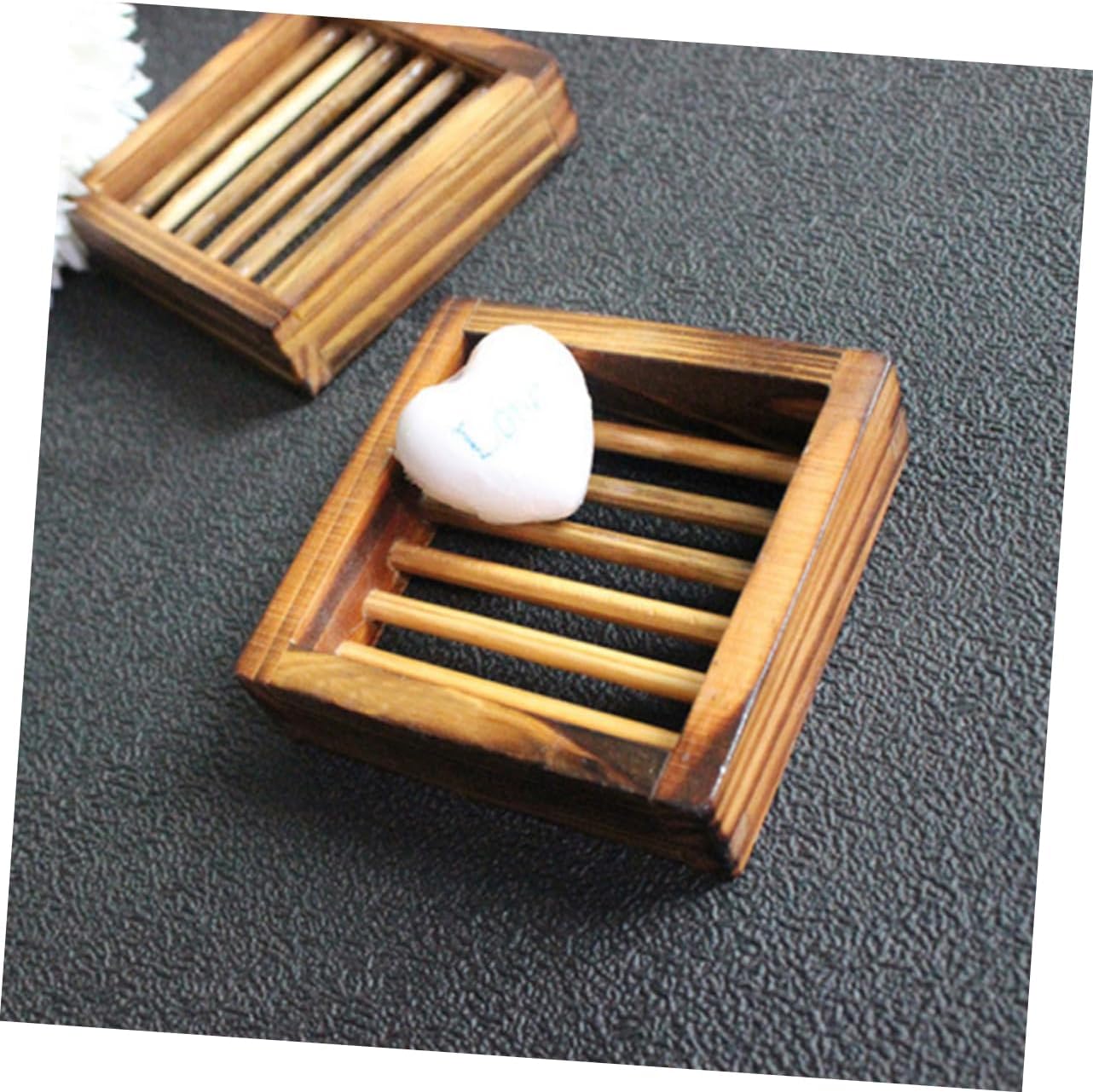 Elegant Wood Soap Dish Holder for Bathroom Kitchen