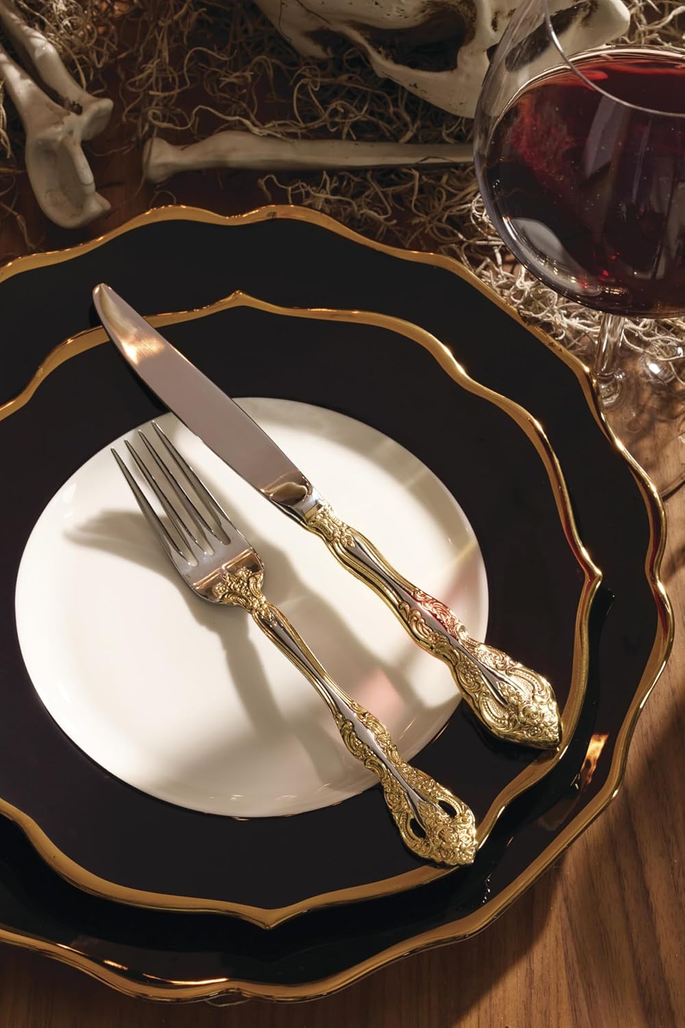 Elegant 4-Plate Set Black