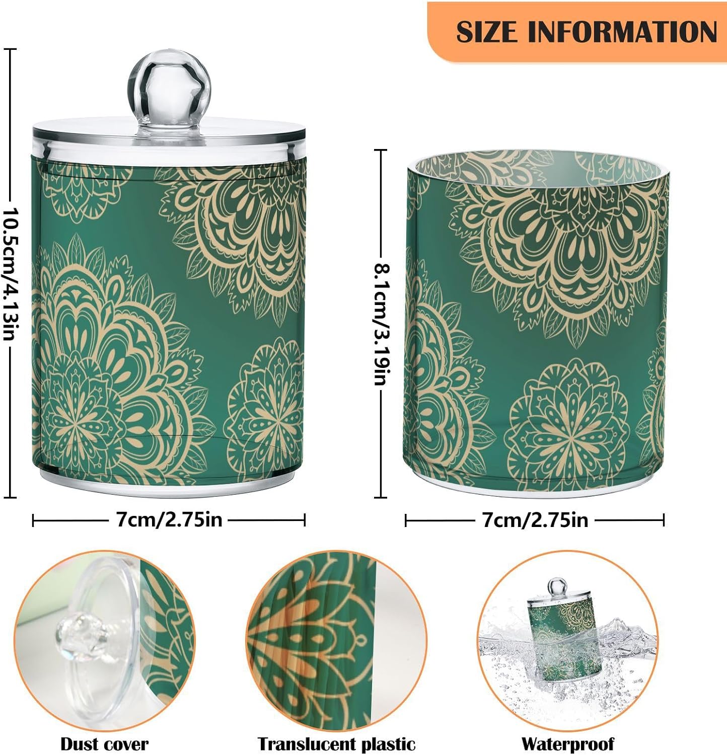 GEEKO Mandala Bathroom Holder Set