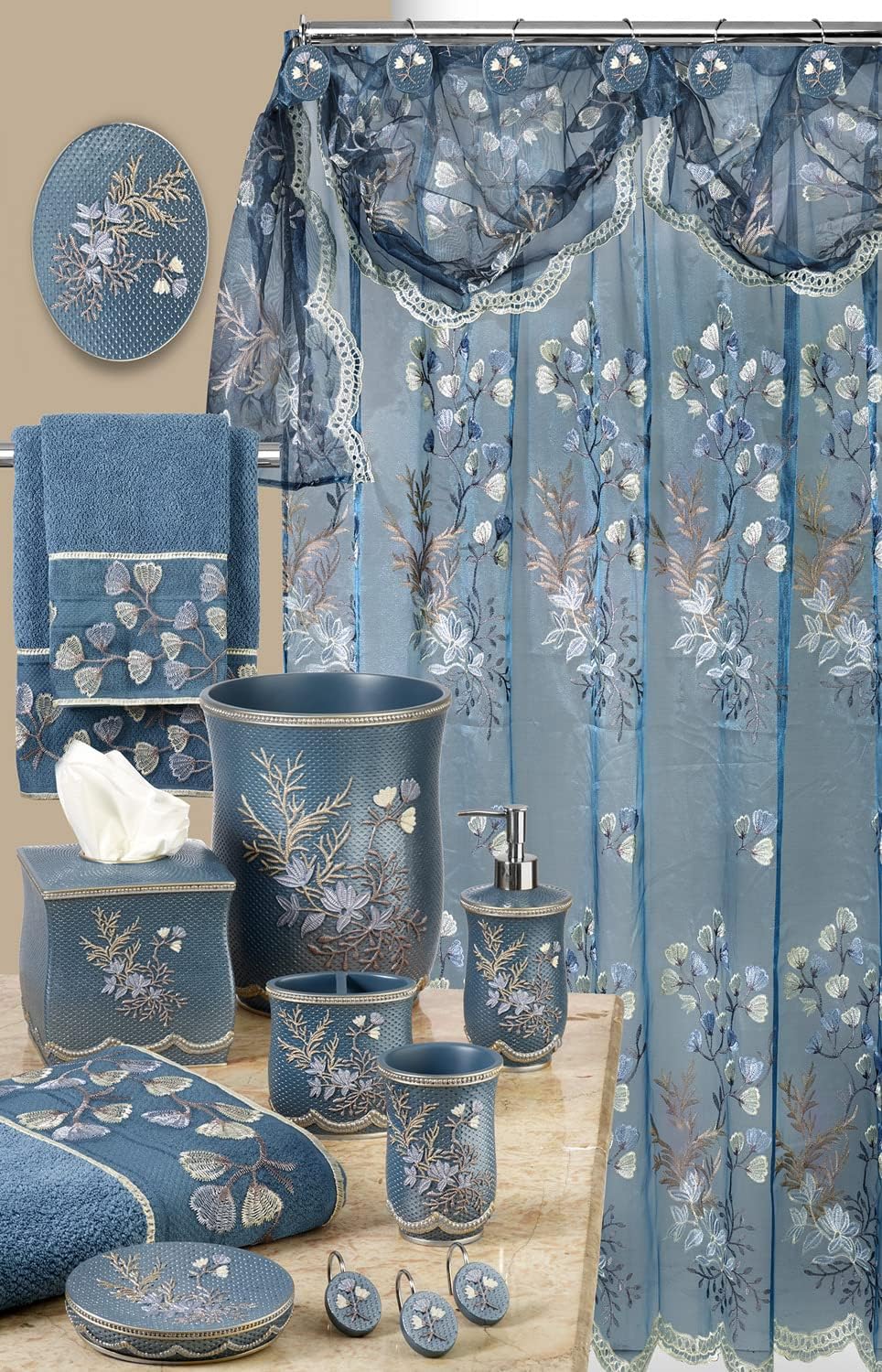Popular Bath Capri Tumbler in Slate Blue Modern Design for Any Bathroom