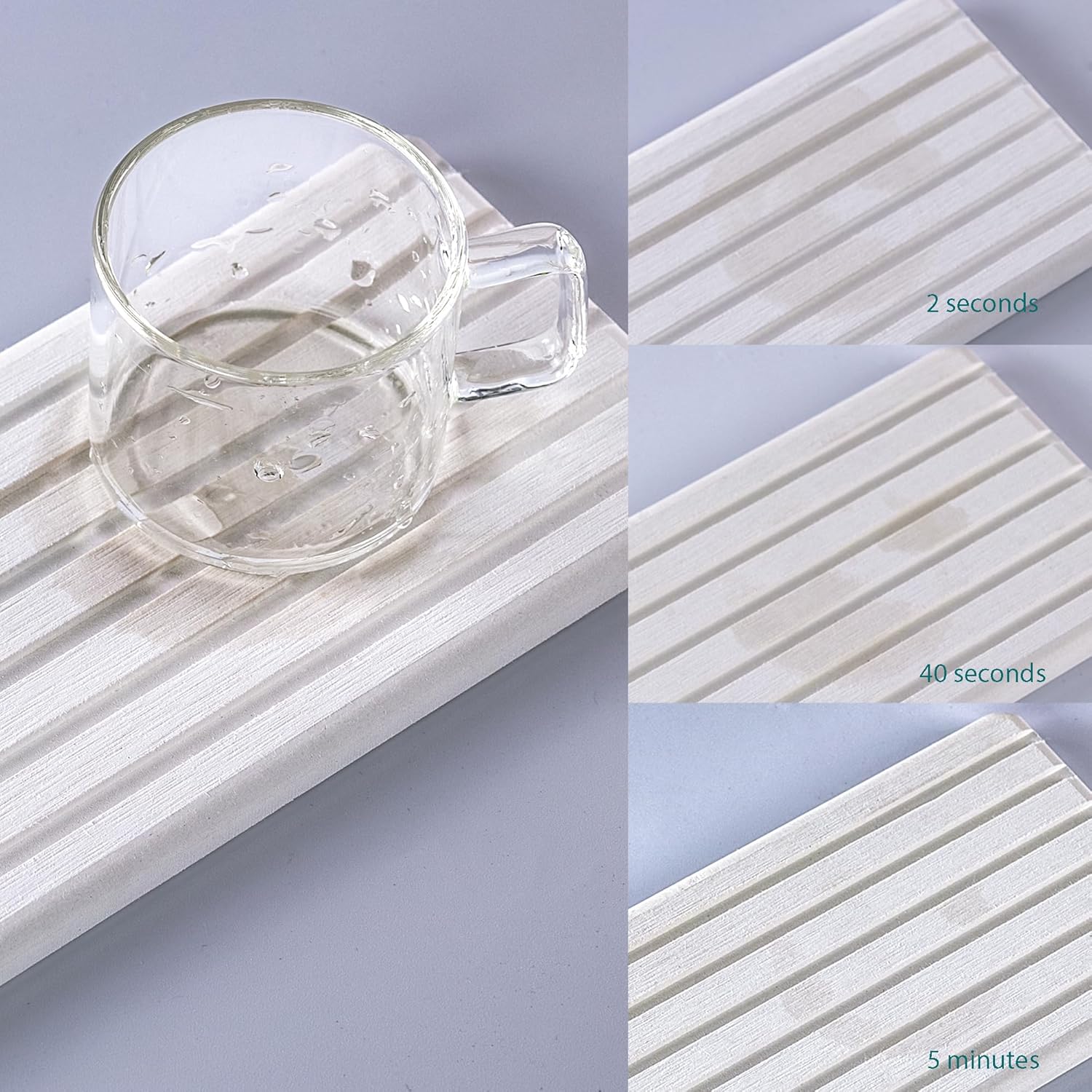 Grooved Diatomite Coasters
