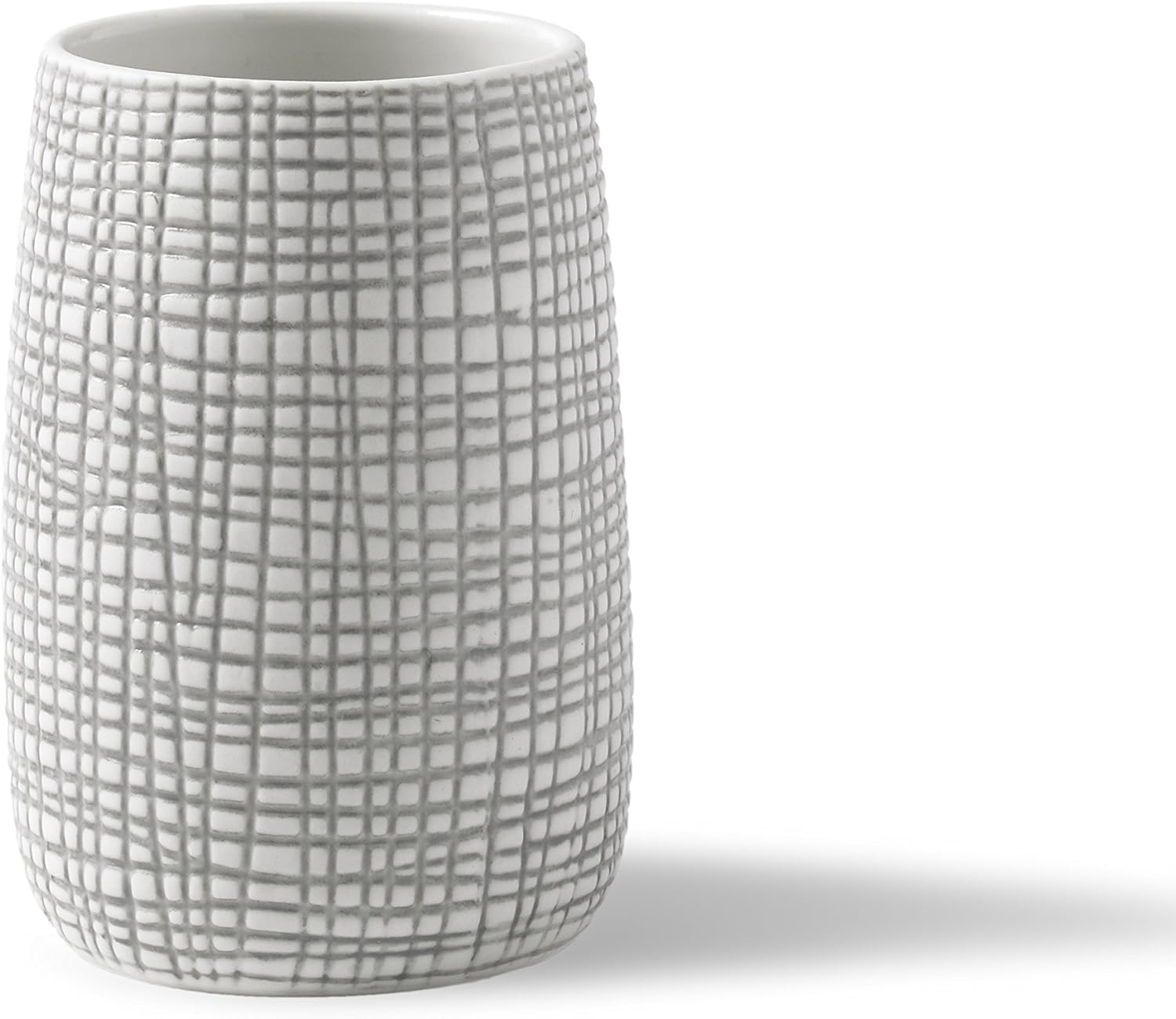 Sturdy raffia tumbler porcelain bath accessory