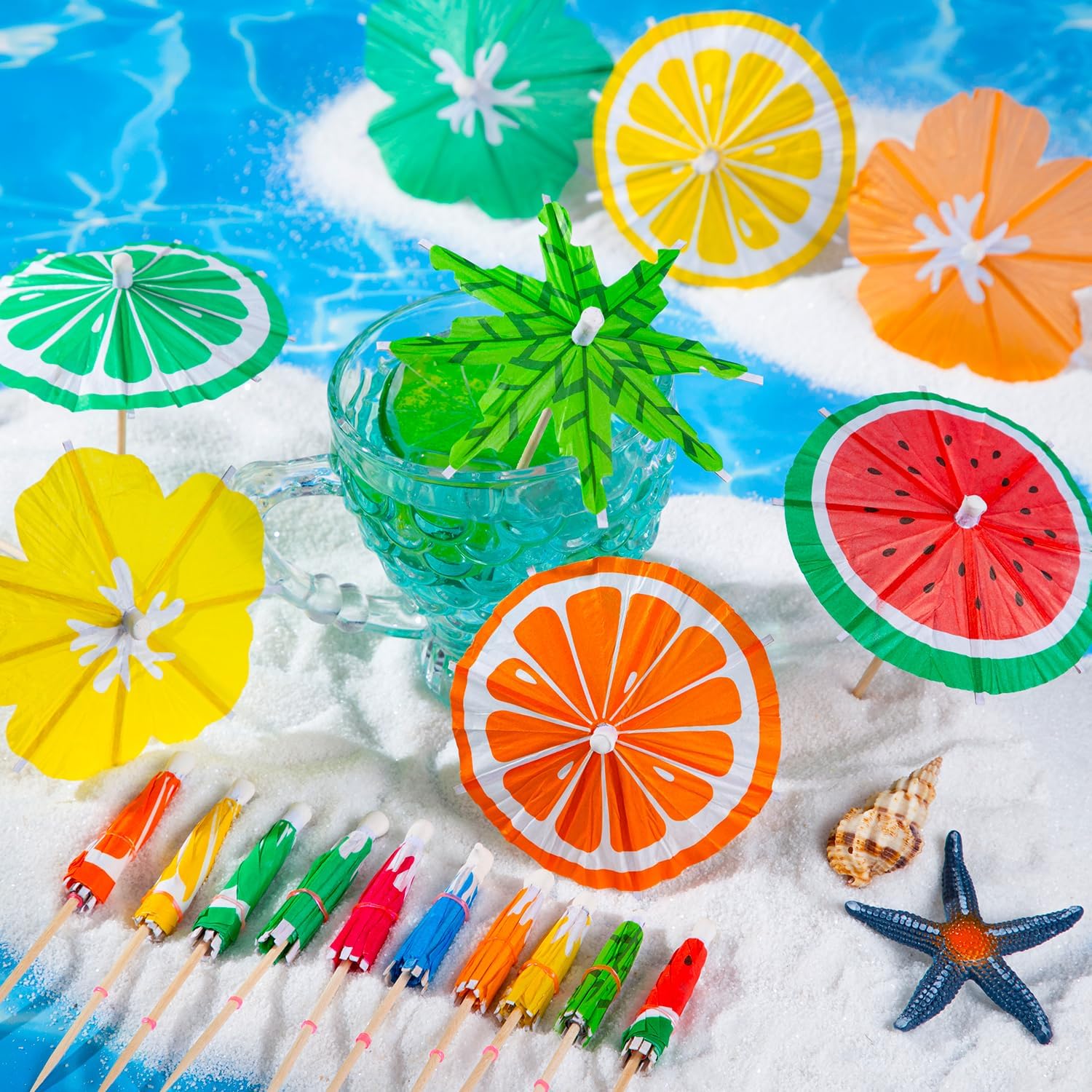 FFNIU Drinks Cocktail Umbrellas for Drinks Bar Tools Pcs for Parties