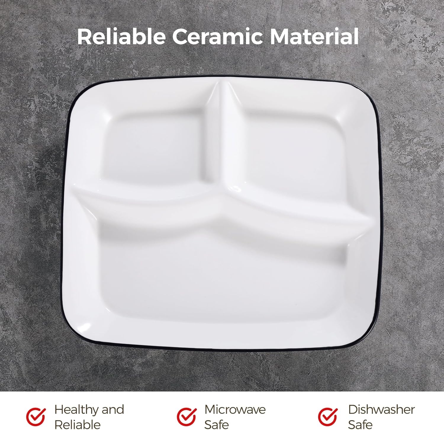 OMISTAR 4-Piece Portion Control Plates Set