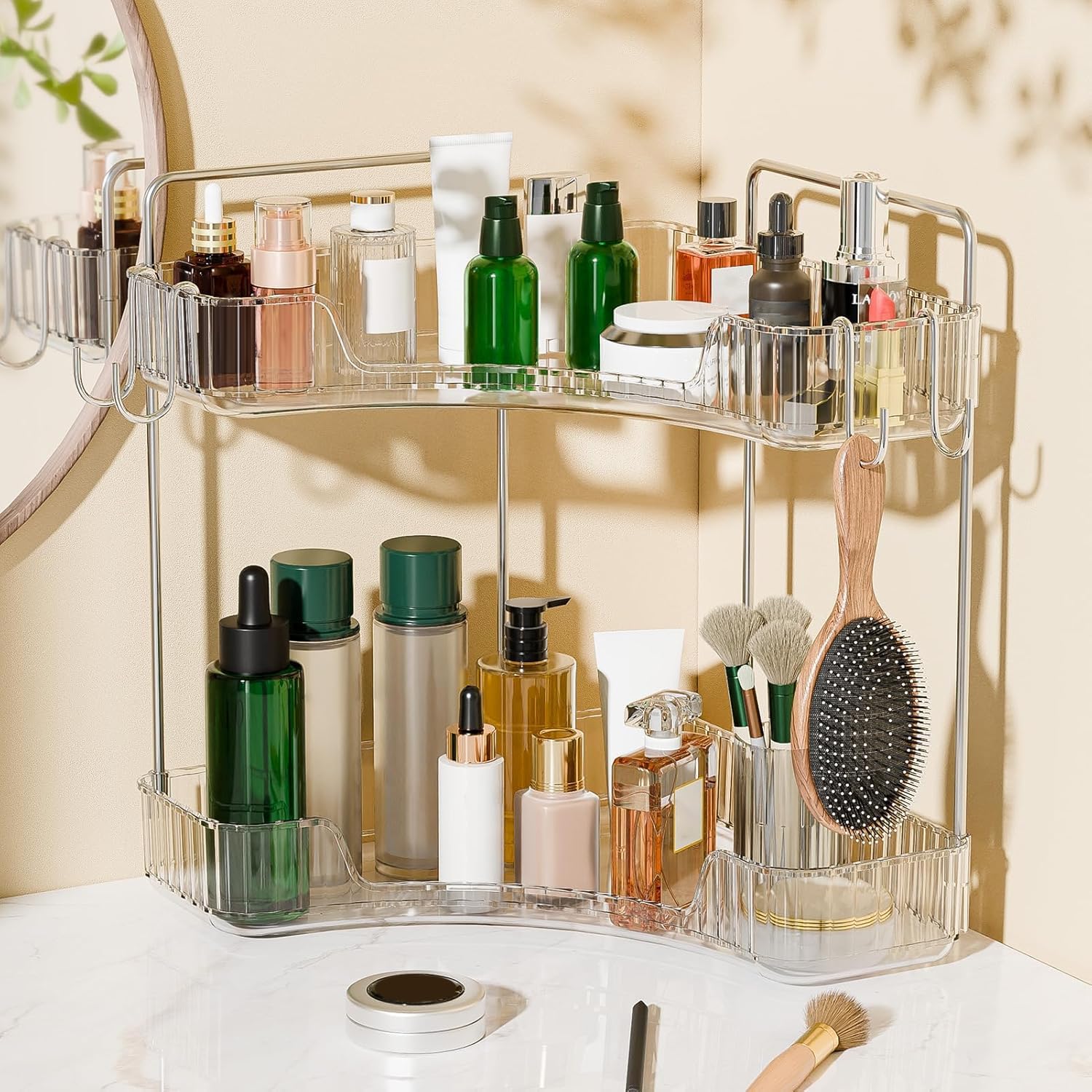 Kinkota 2-Tier Corner Bathroom Organizer Set