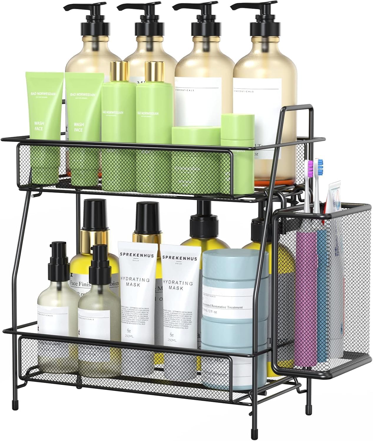 Bath Organizer 2-Tier Storage Tray for Countertops
