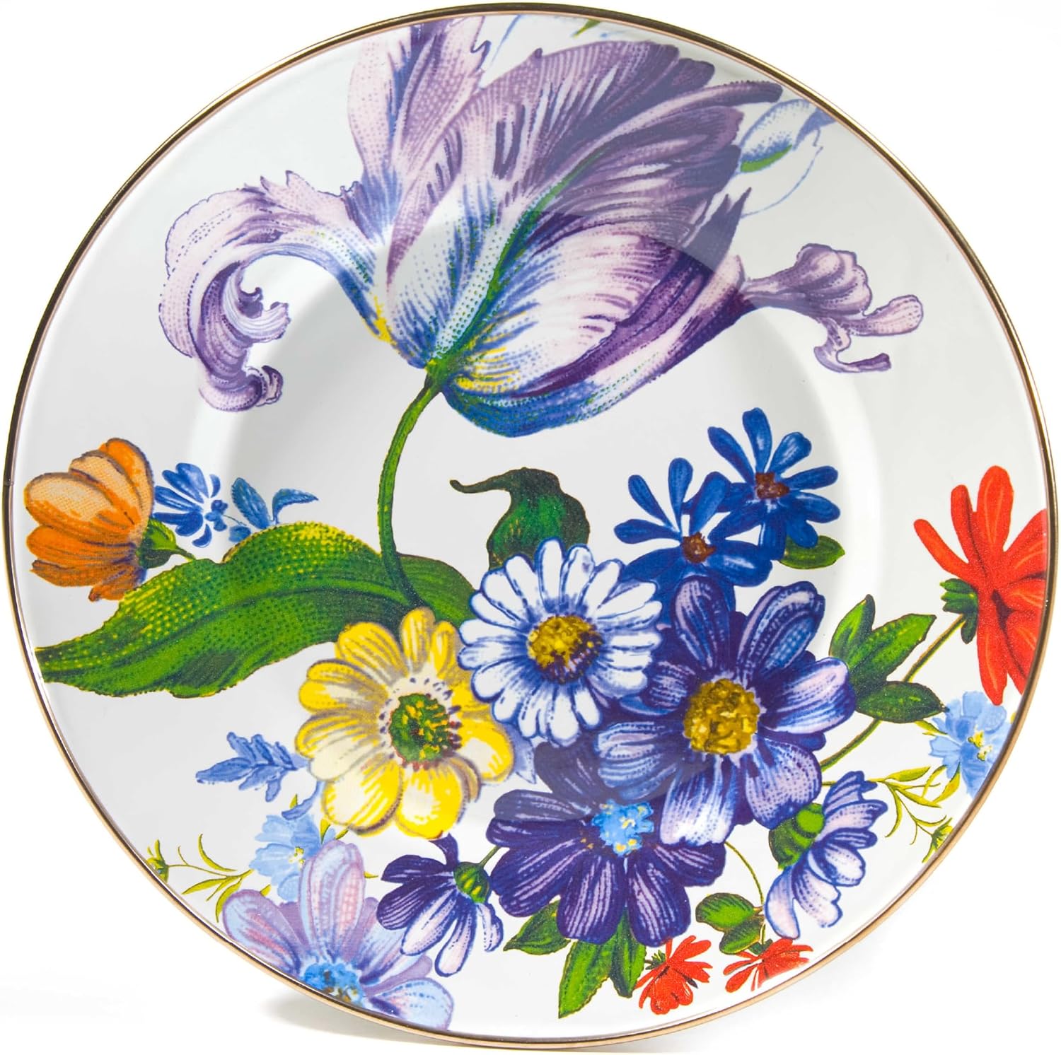Stunning Enamel Dinner Plate