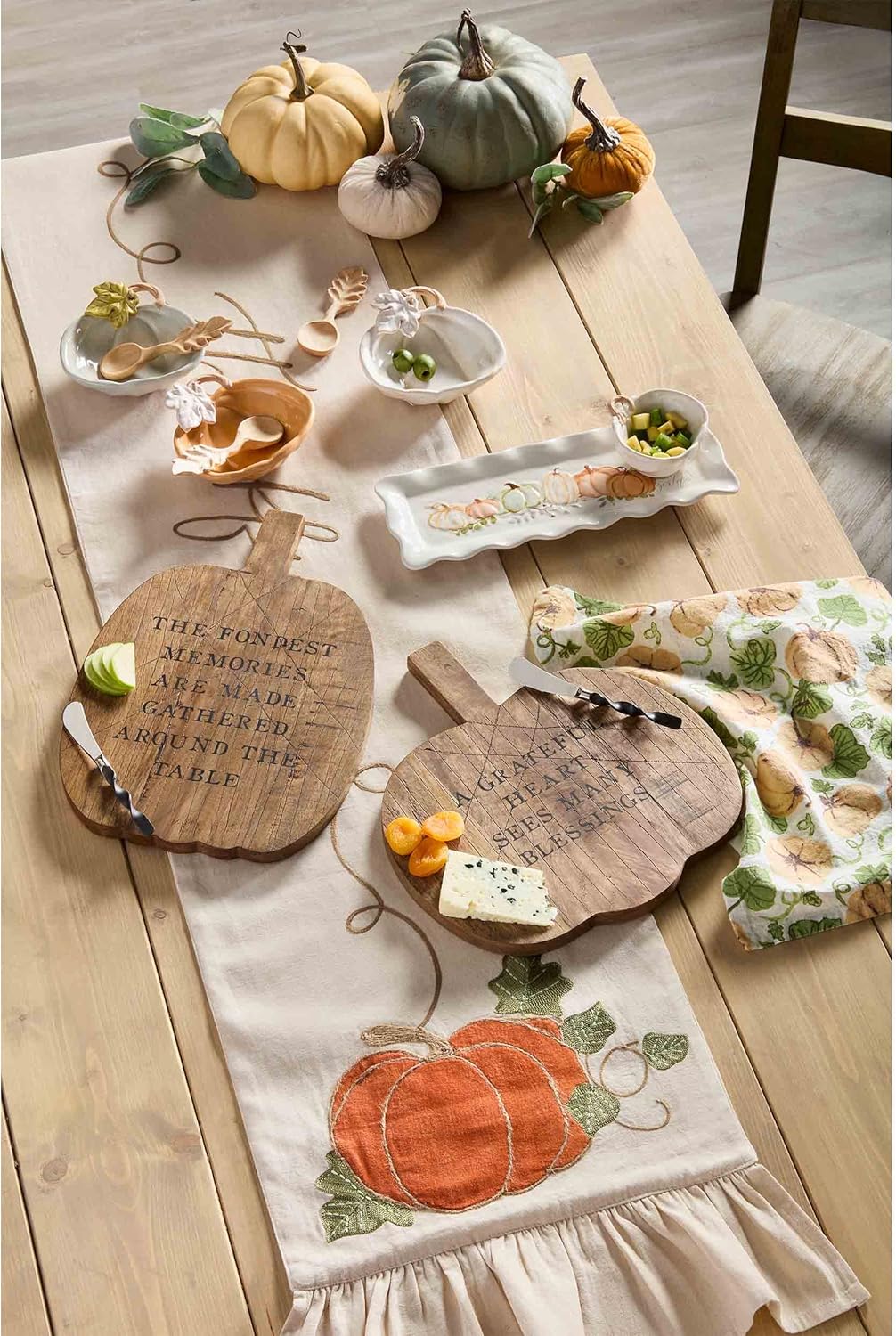 Mud Pie Blue pumpkin Tidbit Set