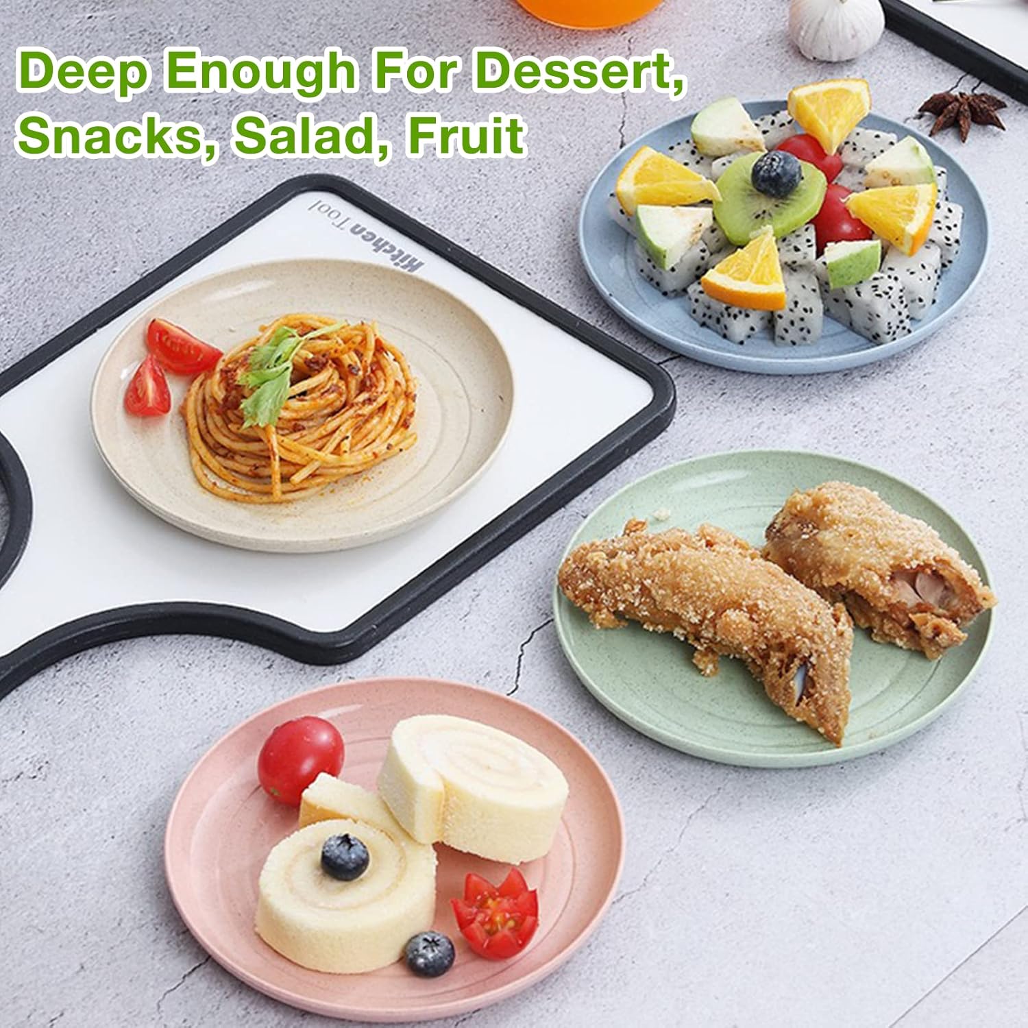 6-Piece Set of 10-Inch Wheat Straw Plates