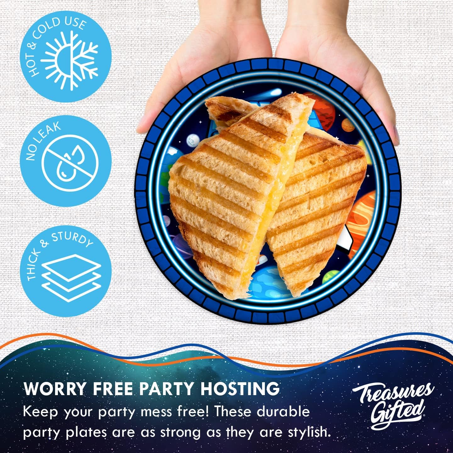 Outer Space Plates Set - Astronaut Party Decorations