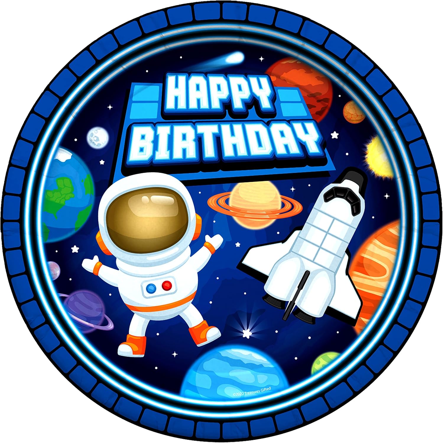 Outer Space Plates Set - Astronaut Party Decorations