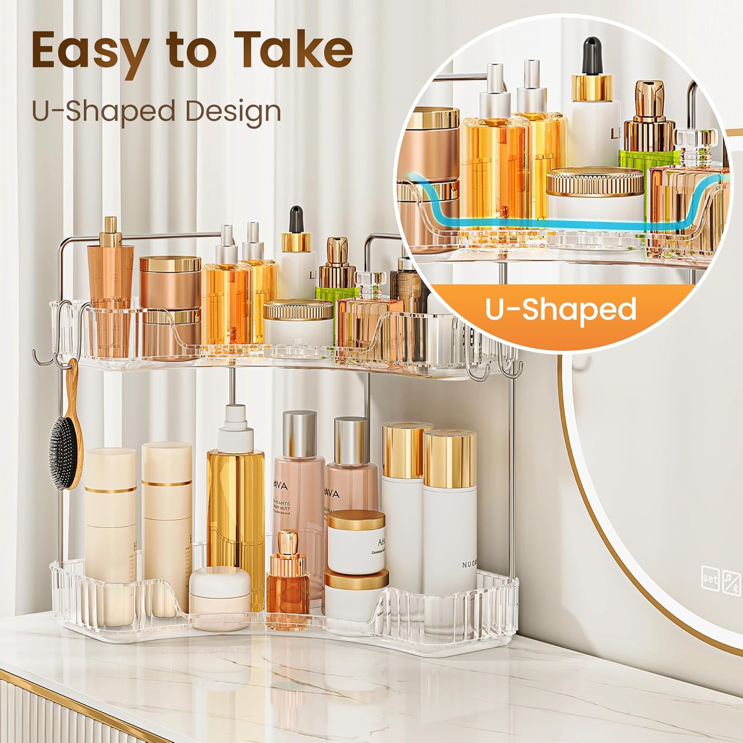 Kinkota 2-Tier Corner Bathroom Organizer Set