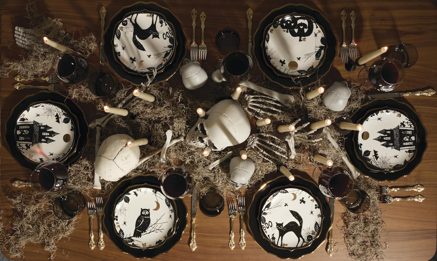 Elegant 4-Plate Set Black