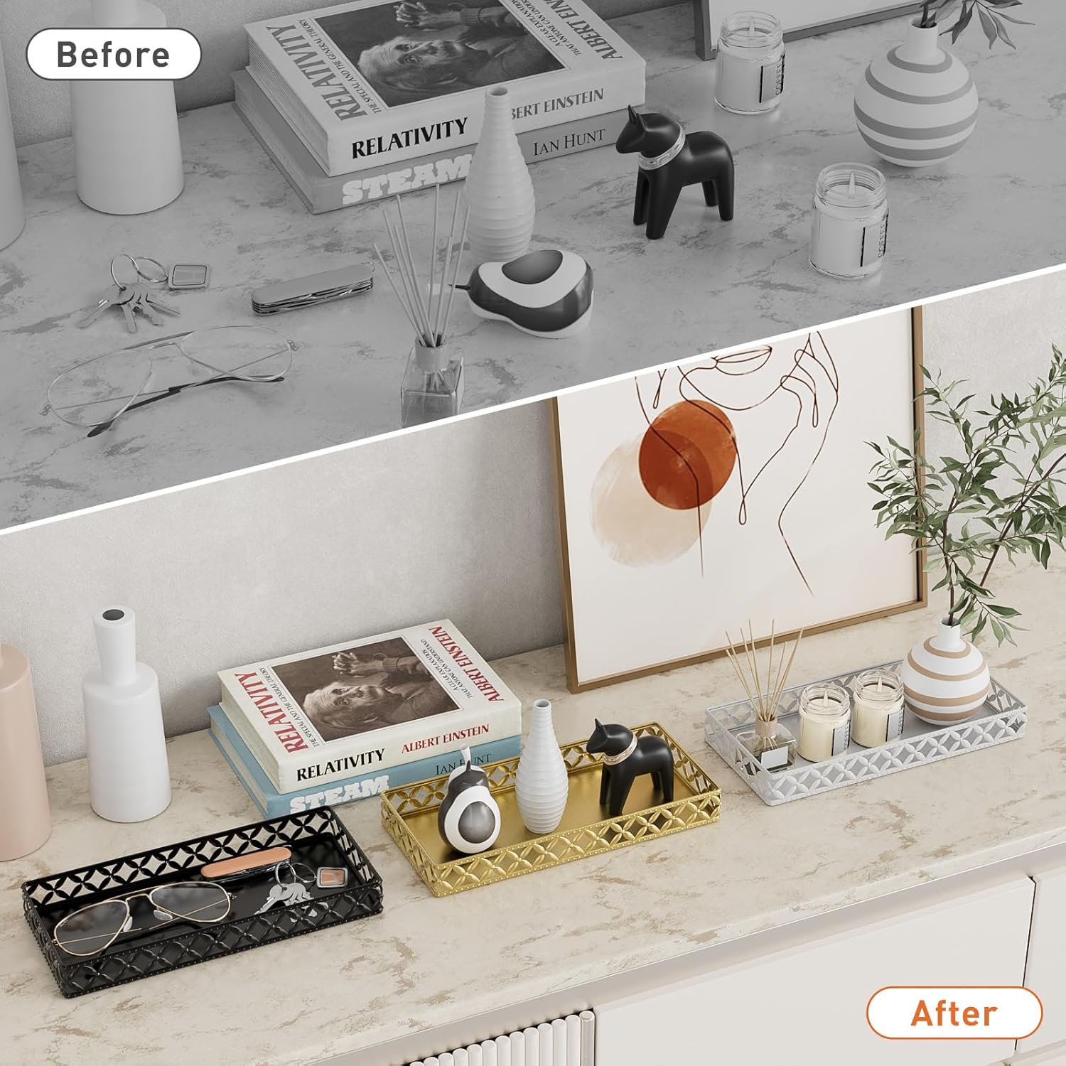 11 Inch Bathroom Vanity Tray