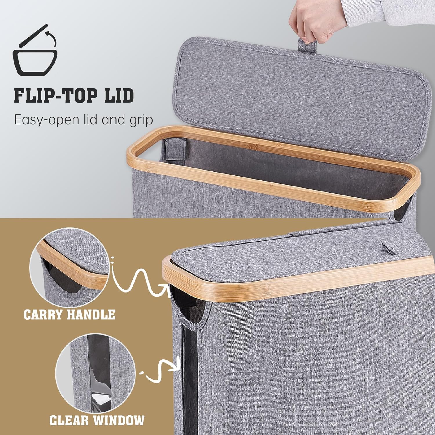 Large Capacity Bamboo Toilet Paper Storage Basket - 12 Rolls Durable Space-Saving