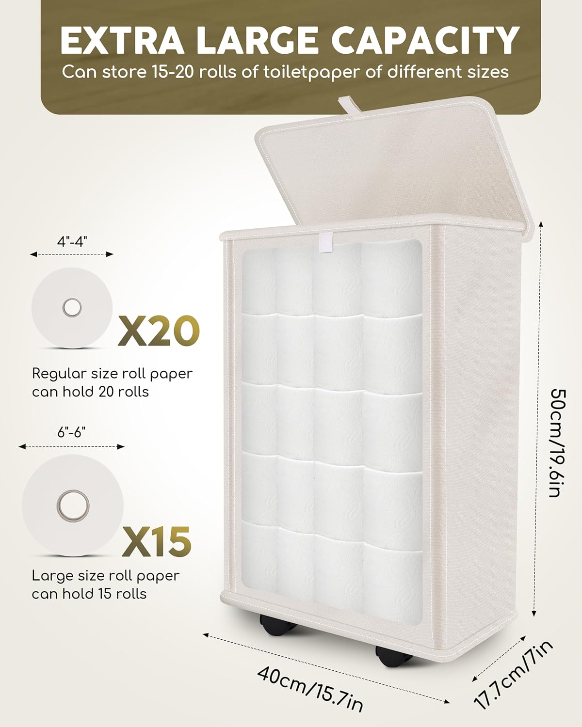 High-End 35L Toilet Paper Storage