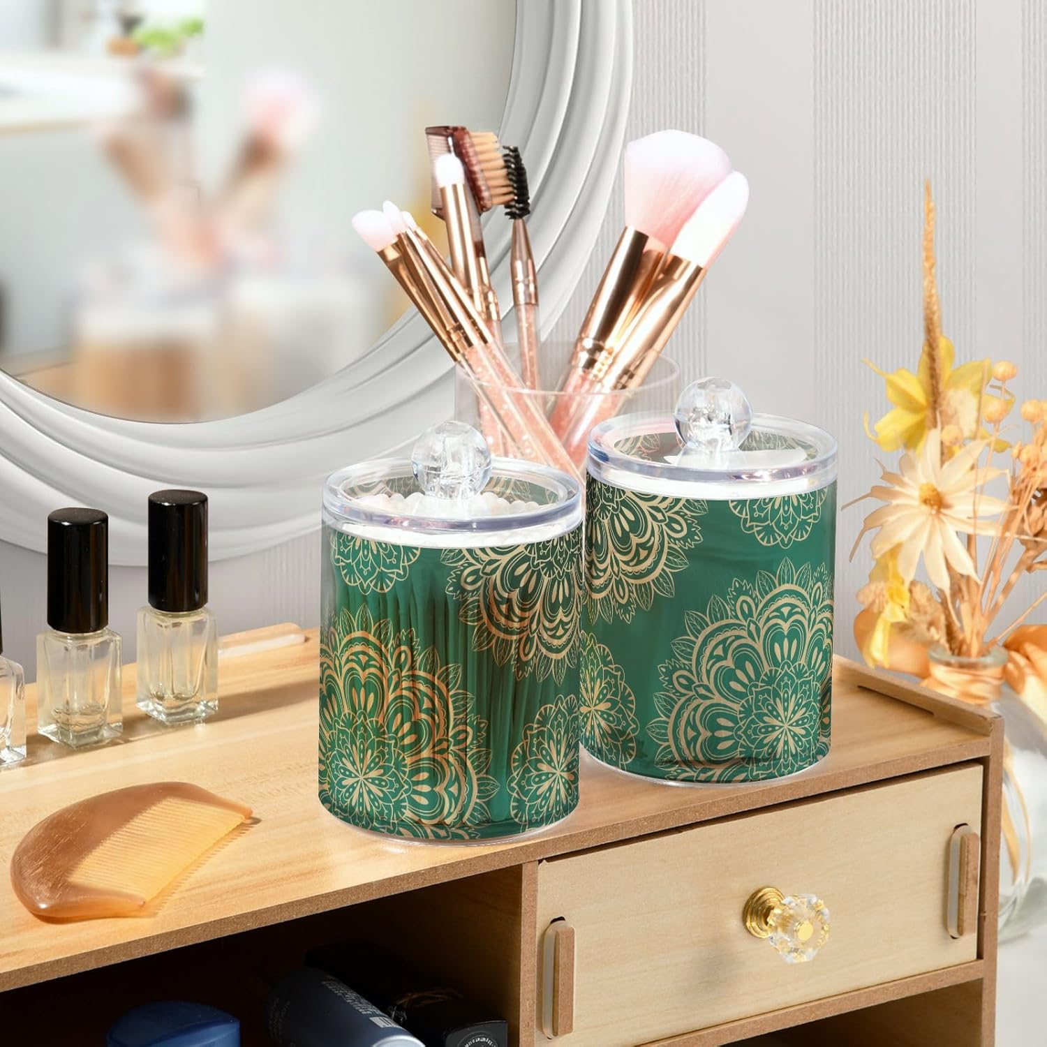 GEEKO Mandala Bathroom Holder Set