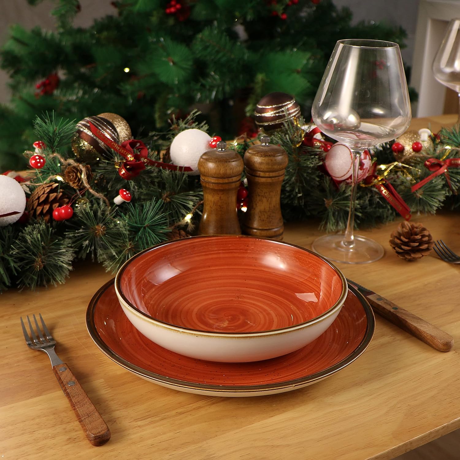 ONEMORE Farmhouse regain dinner plate 105 inch stackable