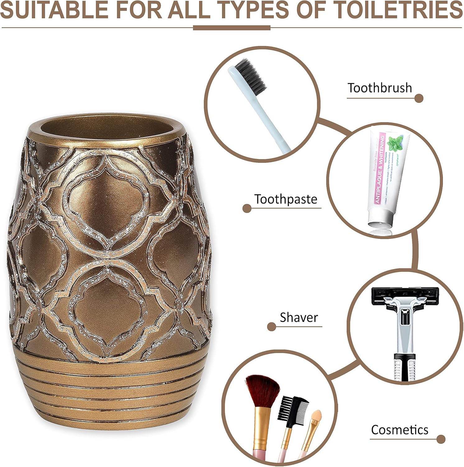 Elegant Gold Spindle Tumbler