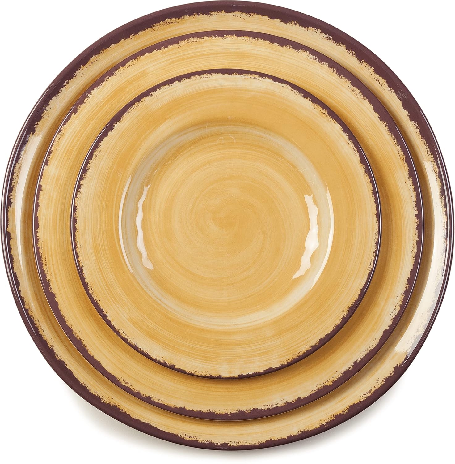 Carlisle Mingle Melamine Dinner Plate with Pottery Style